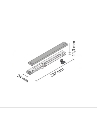 Tlumič dveří pro skříně s posuvnými dveřmi