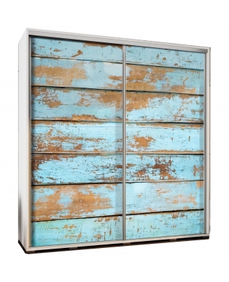 Šatní skříň Penelopa 205 Tyrkysové dřevo