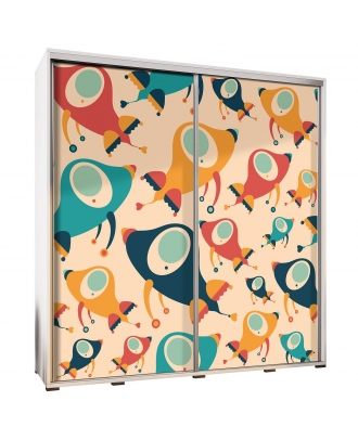 Šatní skříň Penelopa 205 Retro rakety