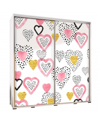 Šatní skříň Penelopa 205 Srdíčka