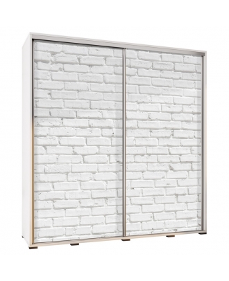 Šatní skříň Penelopa 205 Bílá cihla