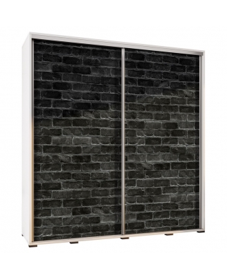 Šatní skříň Penelopa 205 Černá cihla