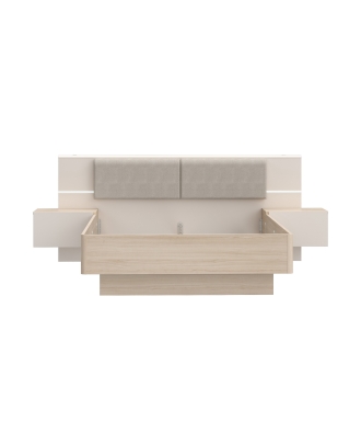 Postel 140/190 cm s nočními stolky PANOPTIK PNPL3141B-Q203