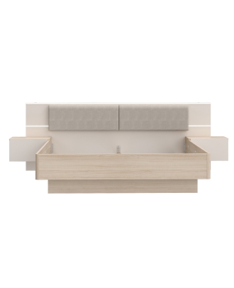 Postel 180/200 cm s nočními stolky PANOPTIK PNPL3181B-Q203