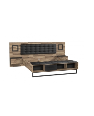 Postel 180/200cm s nočními stolky Jakobina JKBL1181B